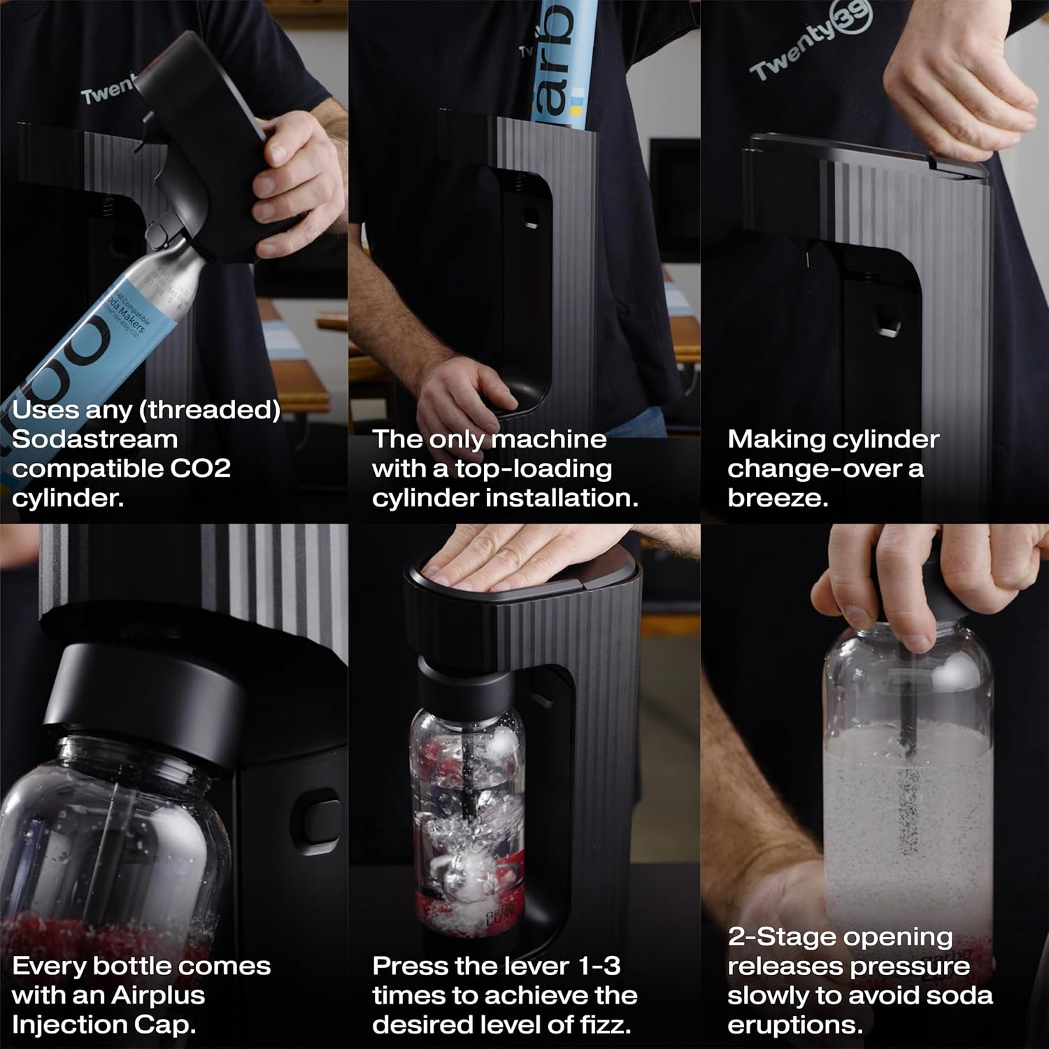 Premium Metal Sparkling Beverage Maker Machine