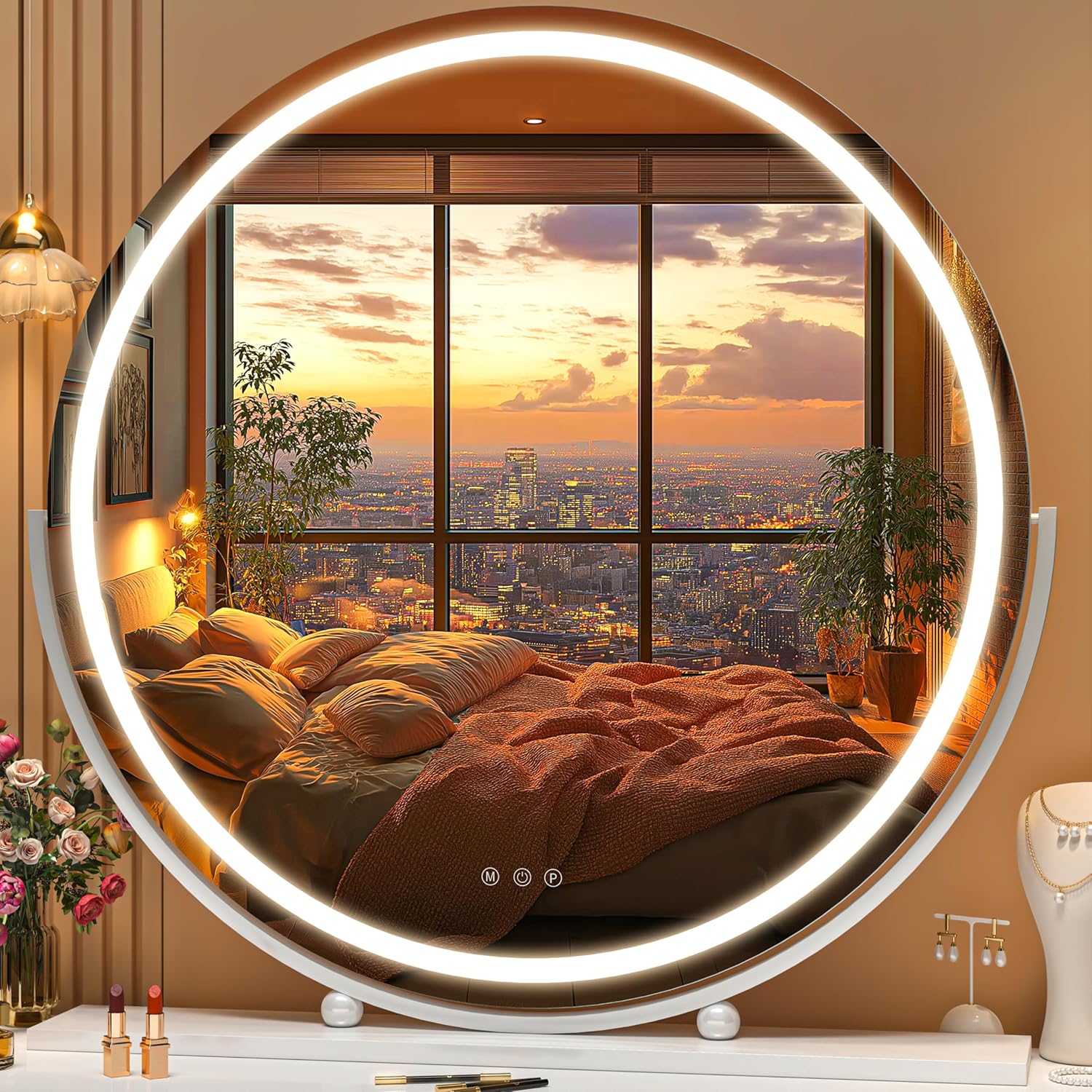 Smart Touch LED Vanity Mirror with Lights