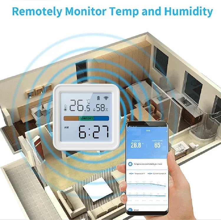WiFi Temperature Humidity Sensor Smart Life Backlight Hygrometer Thermometer Sensor
