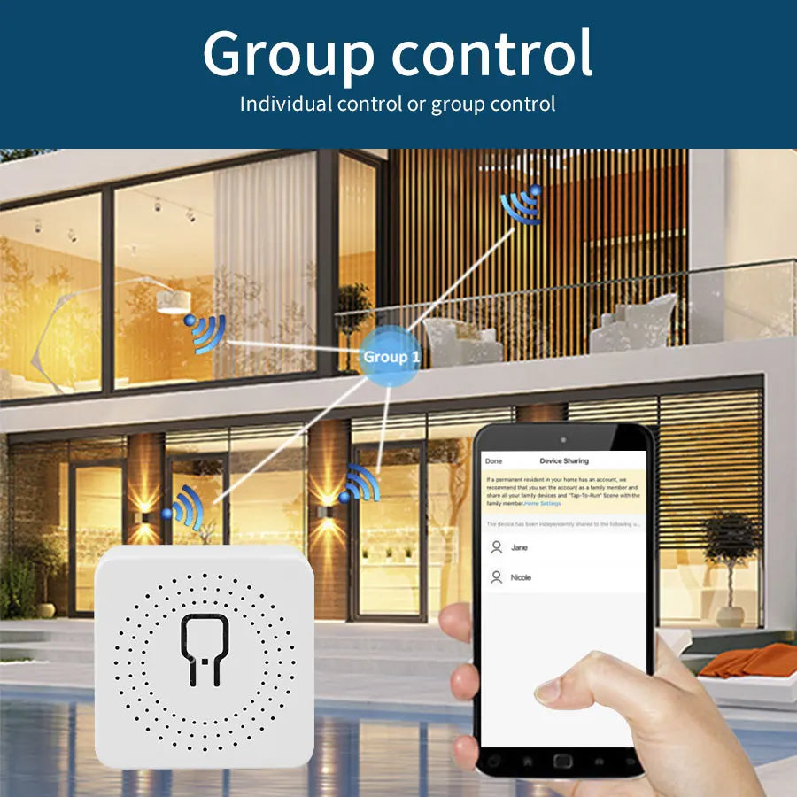 Mini Smart Switch Module 2-way Control Cozy Life APP Remote Control