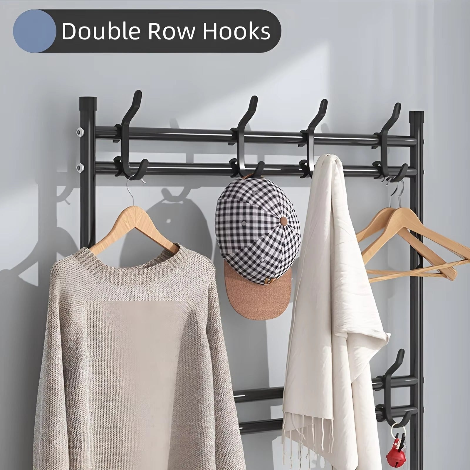 Clothes Hanger & Multi-Layer Shoe Storage Rack