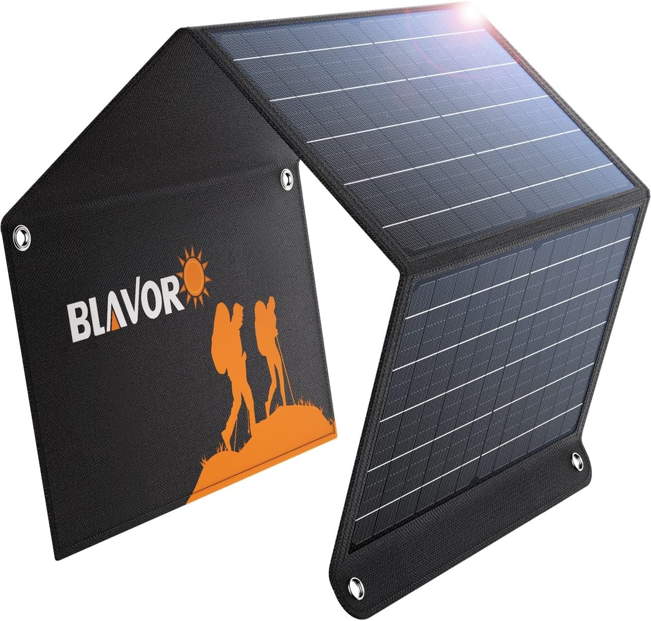 Foldable Solar Panel Charger with USB-C & USB-A Outputs